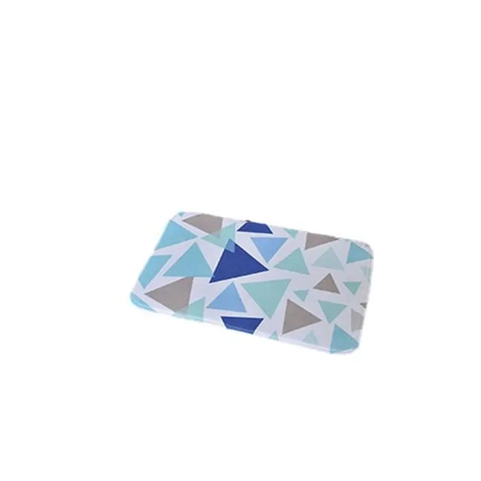 TENDANCE - Tapis de salle de bain en Microfibre 45 x 75 cm déco Geometrik-0