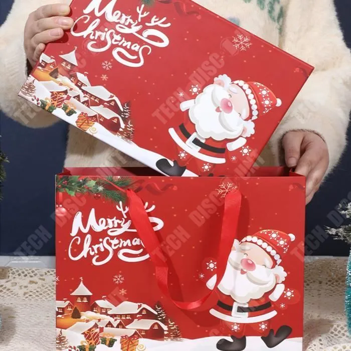 TD® Exquise nouvelle boîte-cadeau de noël haut de gamme dessin animé père noël grande boîte de costume boîte vide boîte-cadeau-2