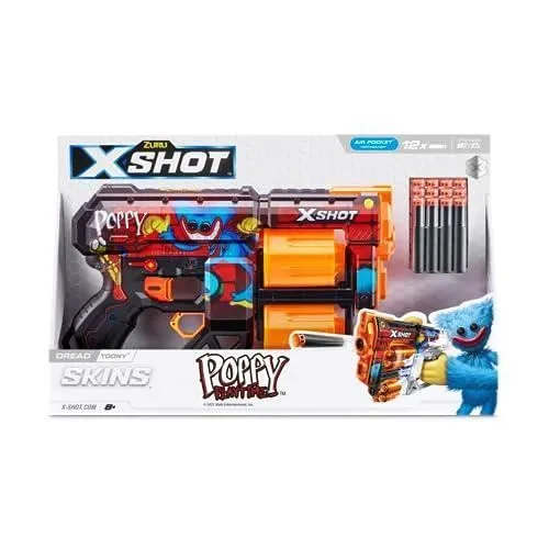 X-SHOT SKINS DREAD (12 FLECHETTES) POPPY PLAYTIME S1TOONY ZURU X-SHOT-0
