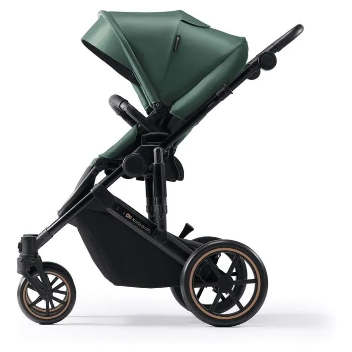 Poussette 2 en 1 Combinée - KINDERKRAFT PRIME2 - jusqu'à 22 kg - avec Nacelle spacieuse - Large plage de réglage - Vert-0