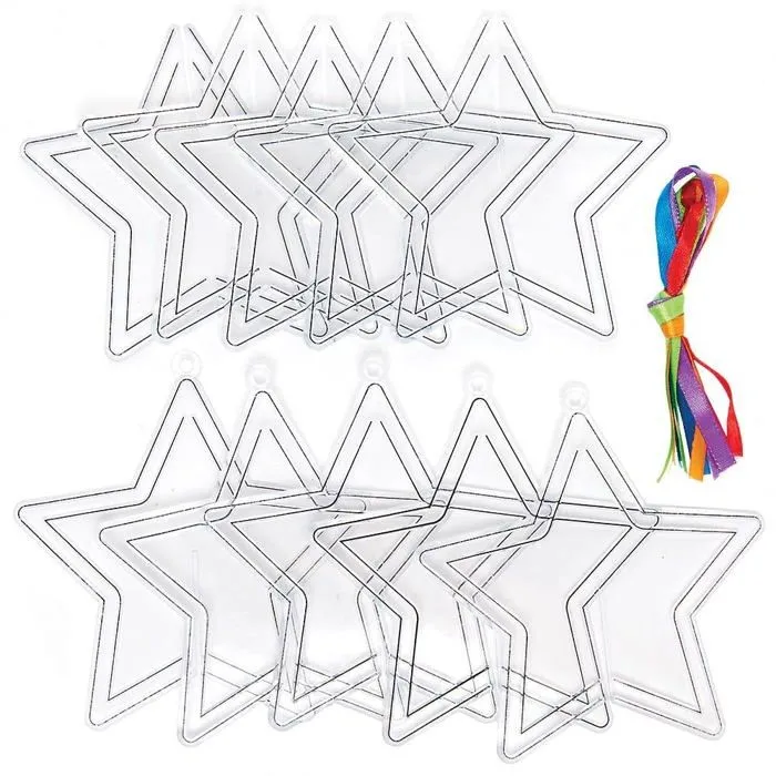 Jeu de peinture Baker ross - FX268 - Attrapes Soleil en forme d'Etoile - Lot de 5, Loisirs Creatifs Enfants ()-1