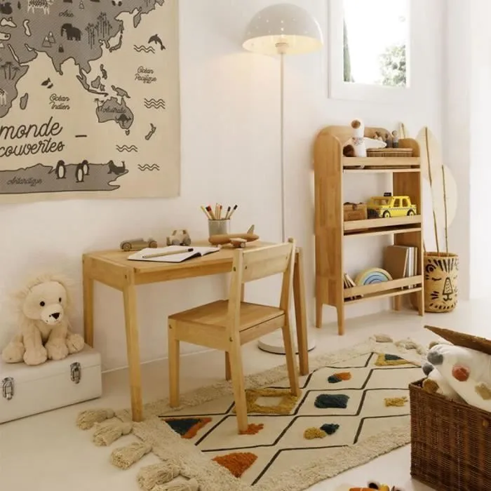 Chaise enfant "Robin" - hévéa - Marron - Atmosphera createur d'interieur-3