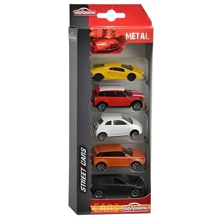 Coffret de voitures - Majorette - Set de 5 véhicules - Métal - Mixte - À partir de 4 ans-0