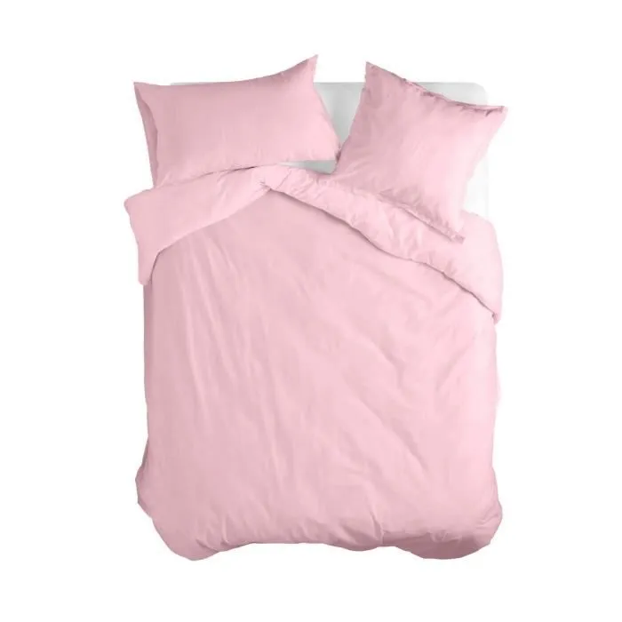 basic basic housse de couette 200x200 rose pâle-0