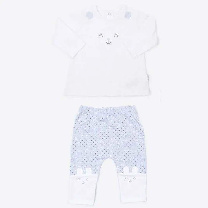 Pyjama bébé 2 pièces en coton bio, LAPIN-1