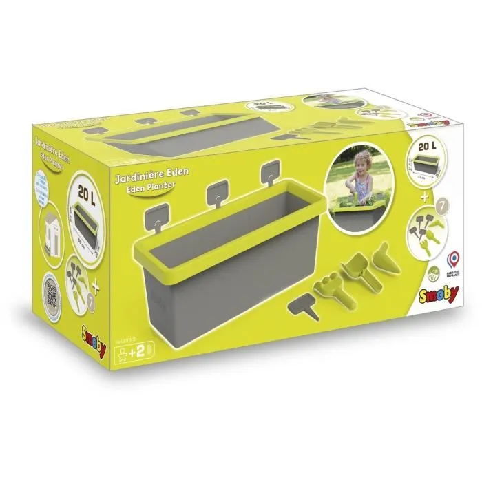 Jardinière Smoby Eden garnie 20L - Accessoires de jardinage et écriteaux-0