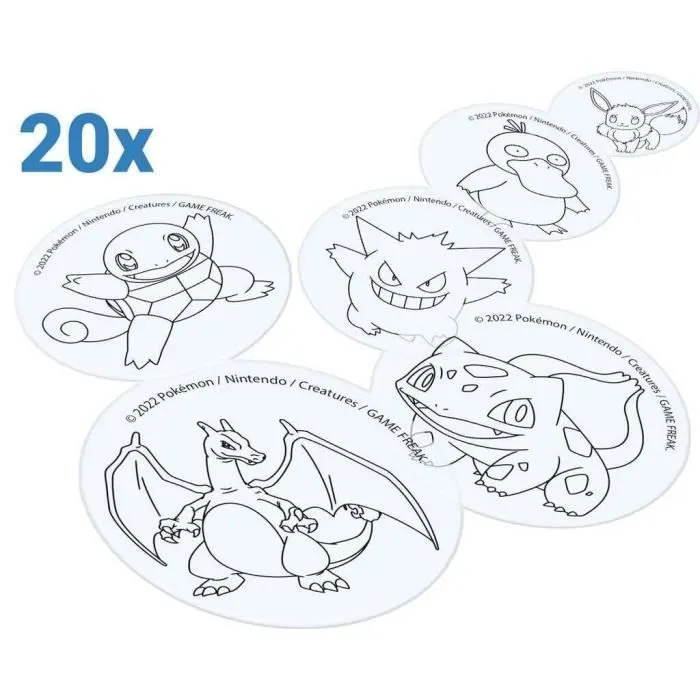 Recharge Xoomy® Pokémon Ravensburger - Jaune/Blanc/Noir - 20 films-modèles inclus-3
