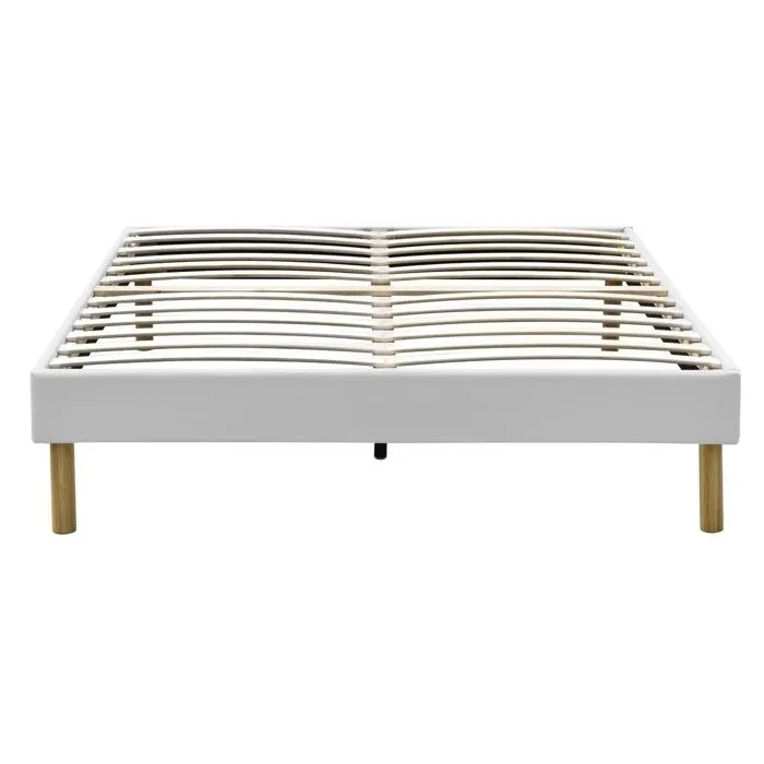 adrien - Solide et Confortable Sommier Tapissier Pieds en 18 cm - 120x190 - 2 x 13 Lattes - Montage Rapide et Facile-1