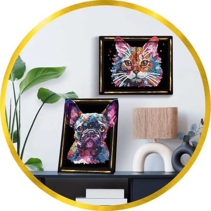 Kit loisir créatif - LANSAY - Collection Sequins - Pop art chien - Dès 14 ans-4