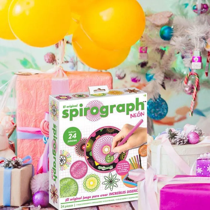 Party town Spirograph Neon Spirographe Enfant 8 Ans Mandala Designer Kit Mandala Enfant Kit Dessin Enfant Jeu Creatif Fille 8 Ans-5