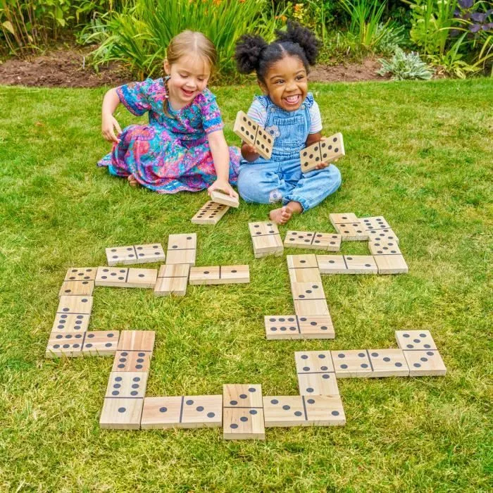 Jeu de société - Bois FSC - Dominos géant - Multi couleur - Pour enfants - 2 joueurs ou plus-1