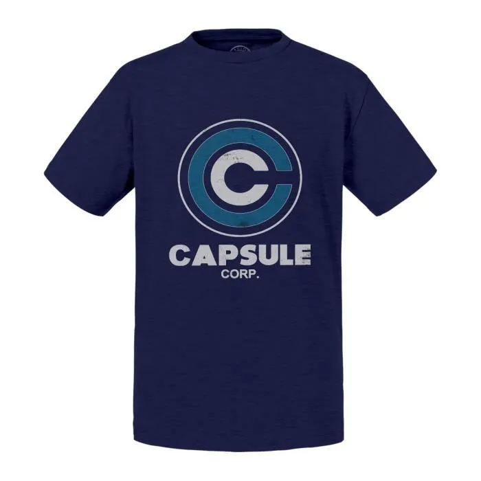 T-shirt Enfant Bleu Capsule Corp. Geek Jeux Video Serie Film-0