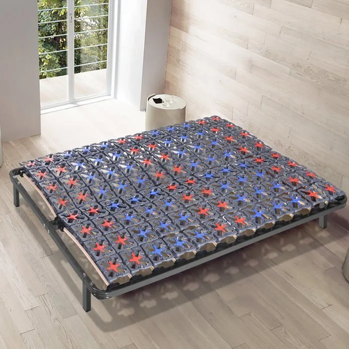 Sommier à Plots Springluxe 90x190 by Sampur | Résistant et Confortable - Plots Réglables - Pieds Inclus - Robuste en Acier Epoxy-1