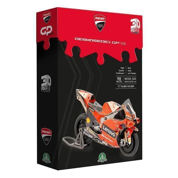 GP Sport, Puzzle 3D, Moto Ducati Desmosedici, 120 pièces, Pour les enfants dès 3 ans, DUP00-0
