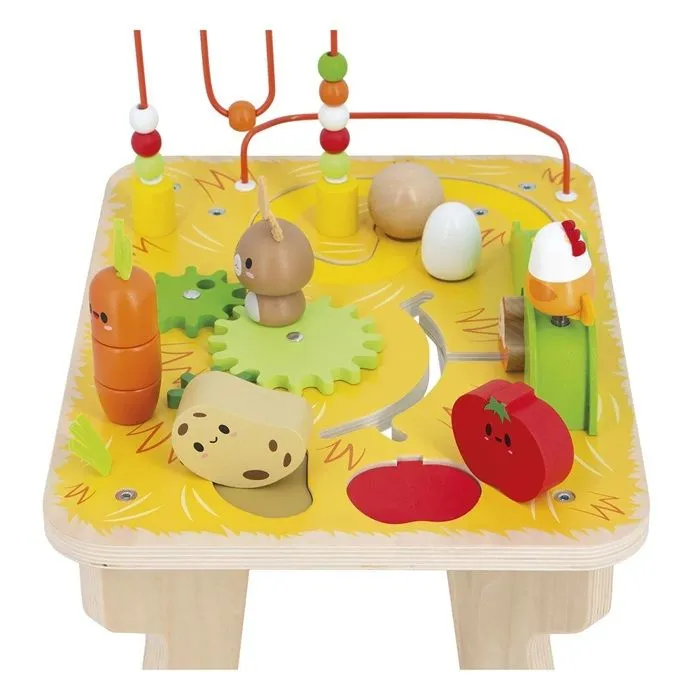 Table d'éveil - Janod - Ferme - 7 activités - Bois - 12 mois et plus-2