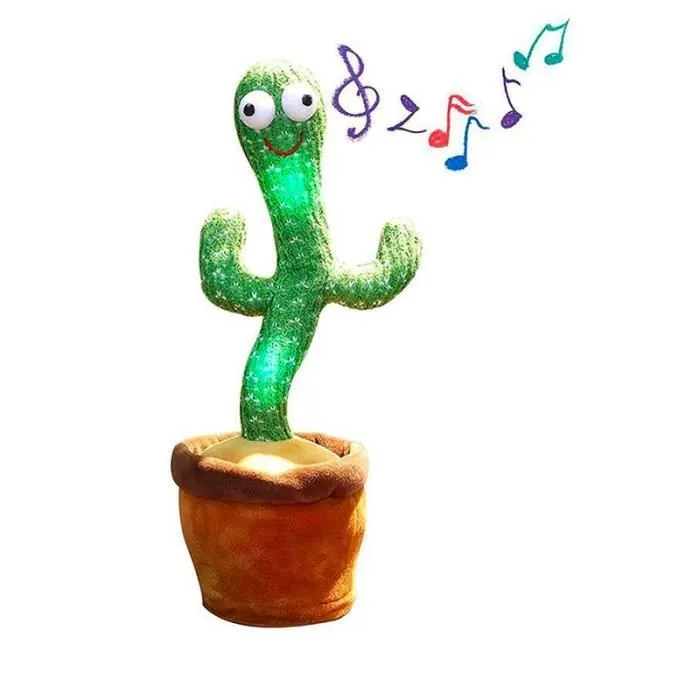 SHOP-STORY - CACTUS GRINGO : Peluche Cactus 35cm qui Danse, Chante et Répète-2
