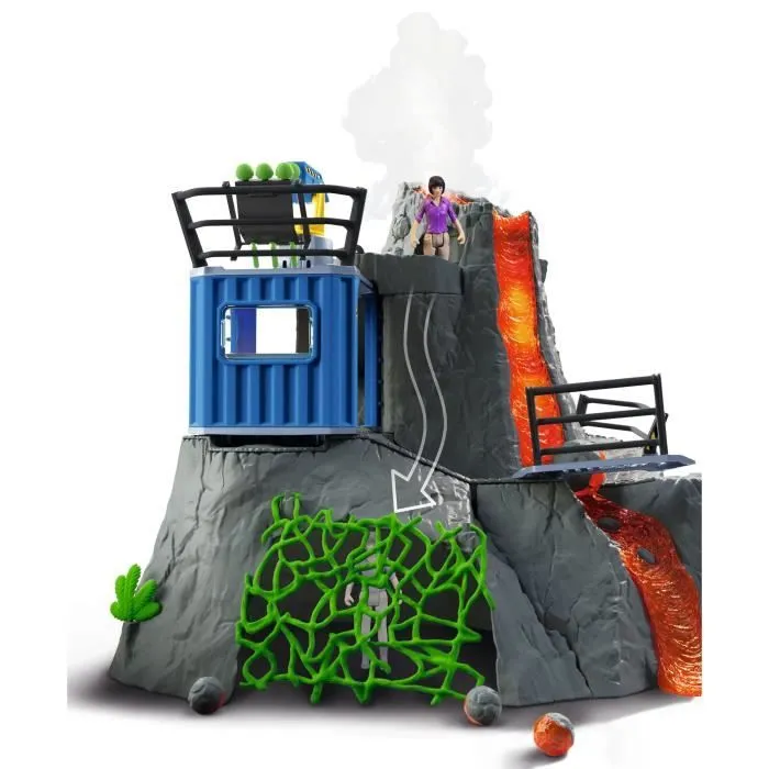 Expédition au grand Volcan, 1 figurine de chercheuse et 2 jouets dinosaures, Pour enfants dès 5 ans, Schleich 42564 DINOSAURS-3