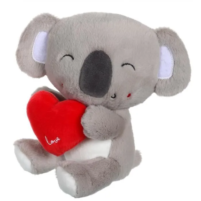 Gipsy Toys - Cuty Love - Peluche - 14 cm - Koala Gris & Rouge-0