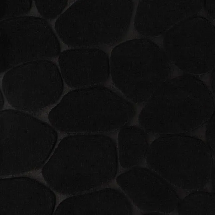 TENDANCE - Tapis de salle de bain Noir en Microfibre à mémoire de forme 50 x 80 cm-2