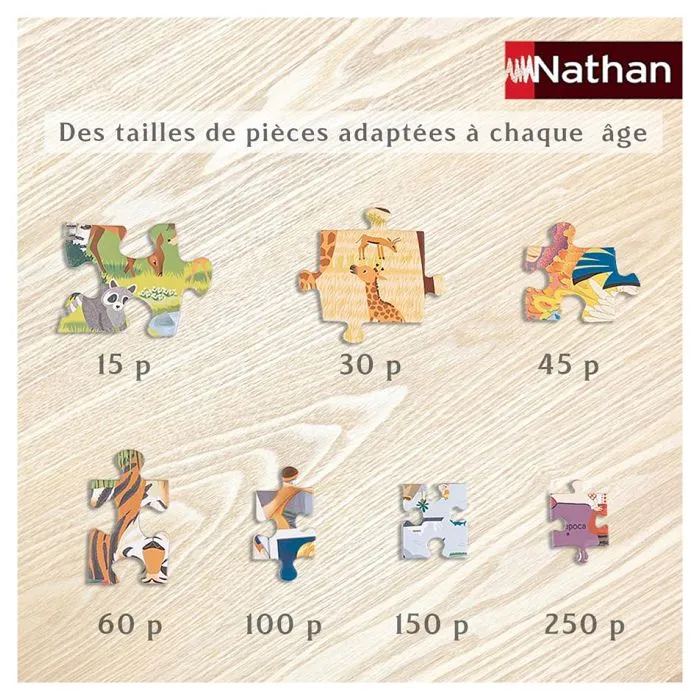Puzzle 100 pièces Disney - NATHAN - La grande famille - Dessins animés et BD - 36x26 cm-4