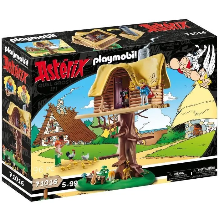 PLAYMOBIL 71016 La hutte d'Assurancetourix, Astérix, Pour enfant et adulte, 96 pièces, Dès 5 ans-0