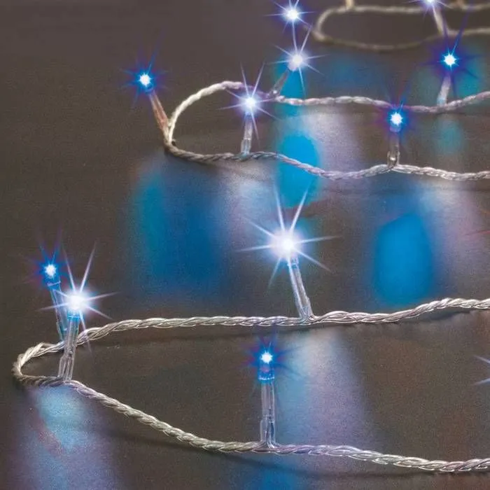 Guirlande lumineuse extérieur 100 LED blanc froid/bleu 10m Feeric lights & christmas-0