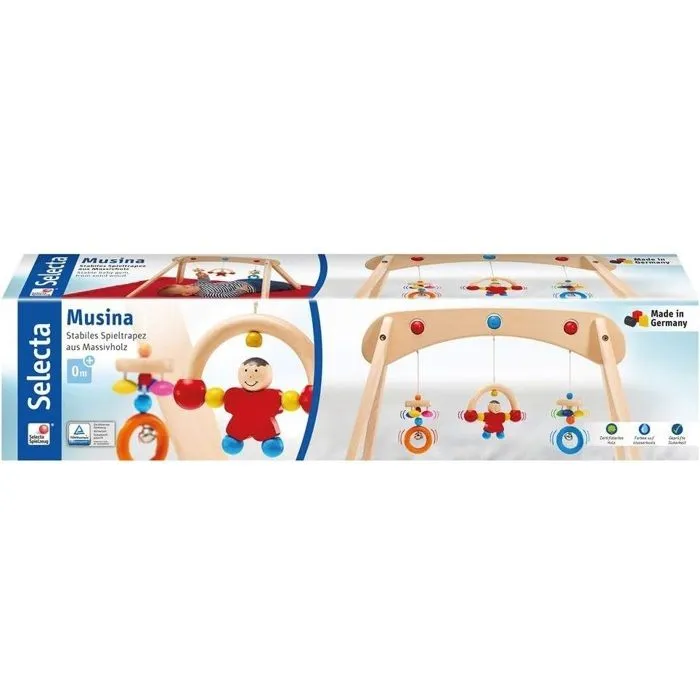 Portique de jeu en bois - SELECTA - Musina - Enfant - Bois massif - Marron-1