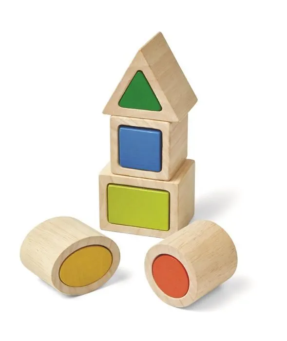 Puzzle Formes géométriques à imbriquer PLAN TOYS - méthode Montessori - 10 pièces - dès 12 mois-2
