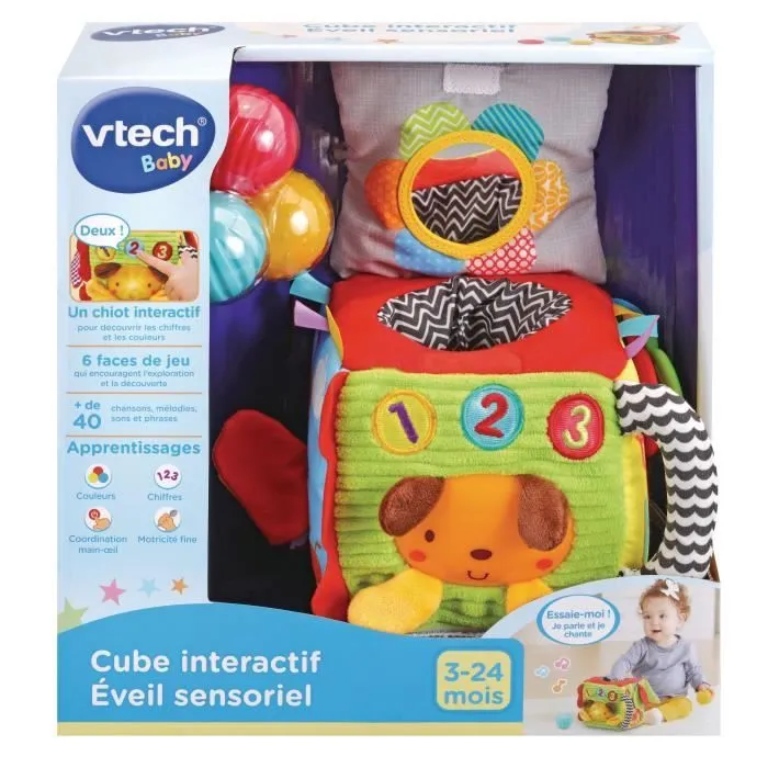 Jouet d'éveil sensoriel VTECH BABY - Cube interactif tout doux en tissu - Mixte - Dès 3 mois-2