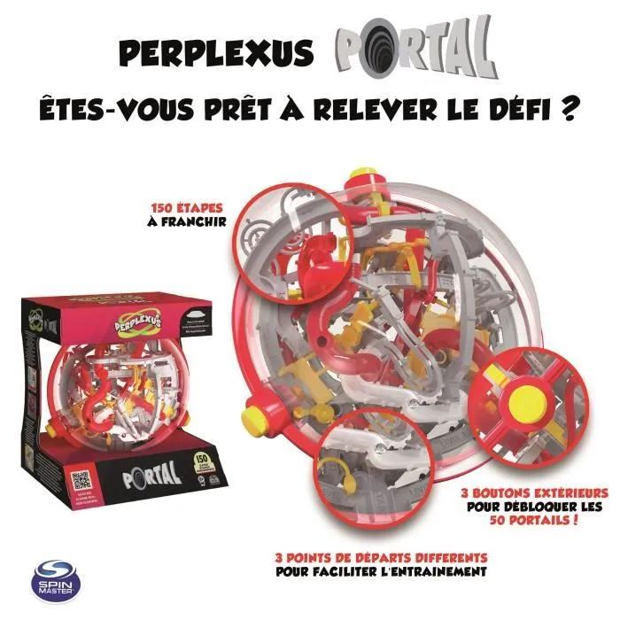 Perplexus Portal Labyrinthe 3D - SPIN MASTER - 150 Défis, 50 Portails et 3 Boutons-4