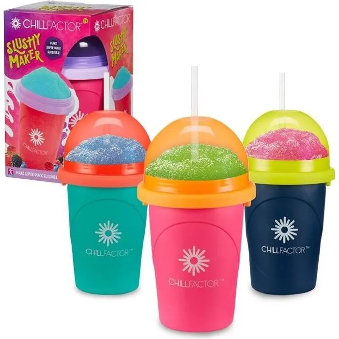 Mug à granité Chillfactor - Bandai - Couleur aléatoire Bleu, Rose ou Vert - fourni avec paille-0
