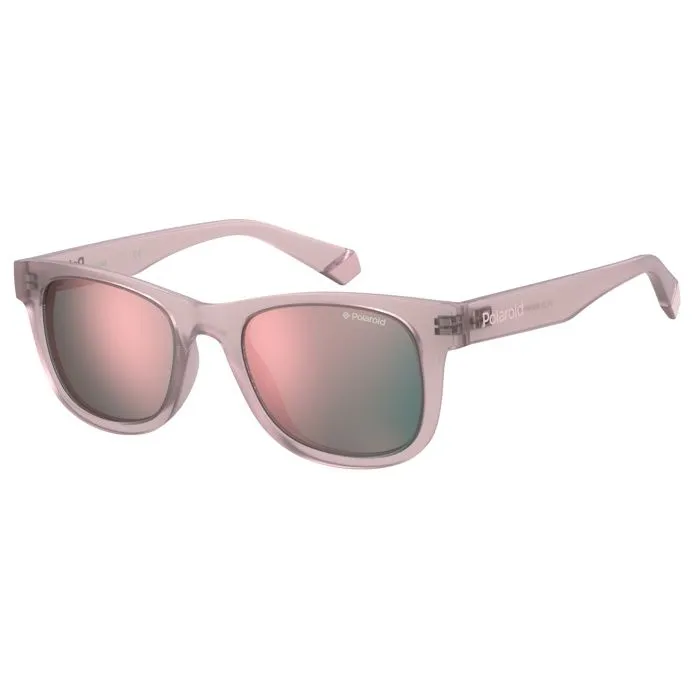 Lunettes de soleil - Polaroid - Kids PLD 8009/N/NEW NUDE - Couleur nude - Monture aviator - Verres gris-0