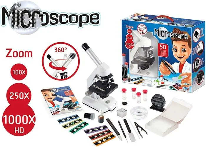 Microscope - BUKI FRANCE - 50 Expériences - Enfant - 8 ans - Mixte - Bleu - Piles fournies - Piles-4