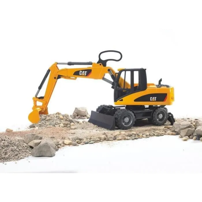 Pelleteuse CATERPILLAR sur roues - BRUDER - 2445 - Echelle 1:16 - 44 cm - Jaune et Noir-1