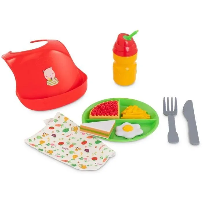 Coffret Bon Appétit - COROLLE - 10 accessoires repas pour poupon 36 et 42 cm - Multicolore-0