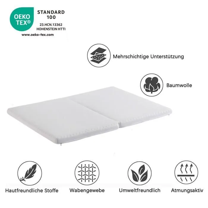 Matelas pliable - Non spécifié - 140x200 cm - Ergonomique - Mousse polyester - H3-2