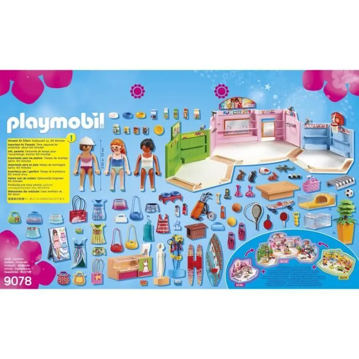 PLAYMOBIL 9078 - City Life - La Galerie Marchande - 3 magasins et 3 personnages inclus-2