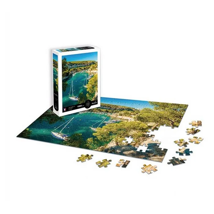 Puzzle 1000 pièces - Sentosphère - Les Calanques de Cassis - Paysage et nature - Boite en carton recyclé-1
