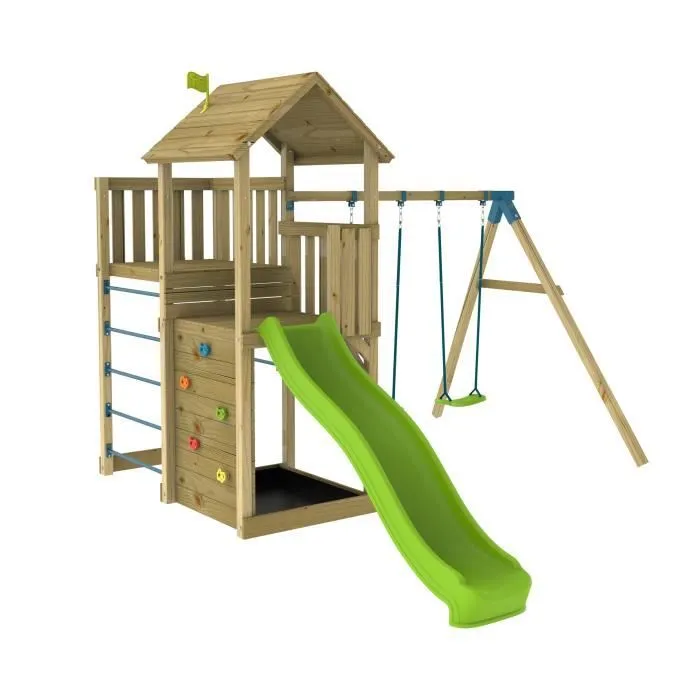 Aire de jeux - TP TOYS - SARRIETTE - Bois massif - Extérieur - 3 à 12 ans-0