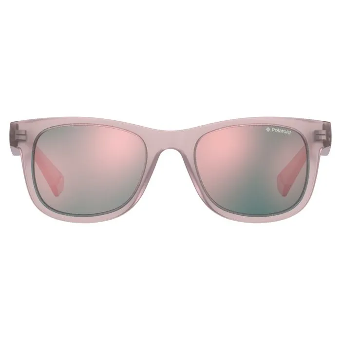 Lunettes de soleil - Polaroid - Kids PLD 8009/N/NEW NUDE - Couleur nude - Monture aviator - Verres gris-3