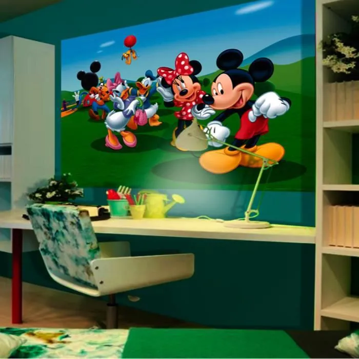 Poster XXL - DISNEY - La Maison de Mickey - H 115 x L 160 cm - Décoration murale - Noir-3