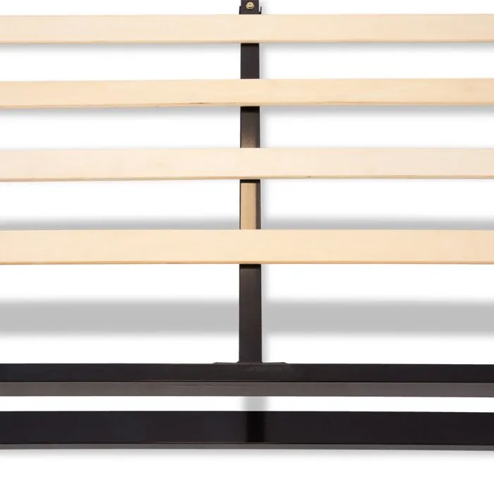 Sommier à lattes en métal Pandore 140x190 cm Coloris Noir Livré en kit-3