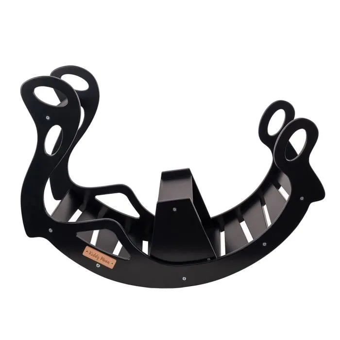 KiddyMoon Bascule Pour Enfants Rocker Bébé Balancelle, Noir-1