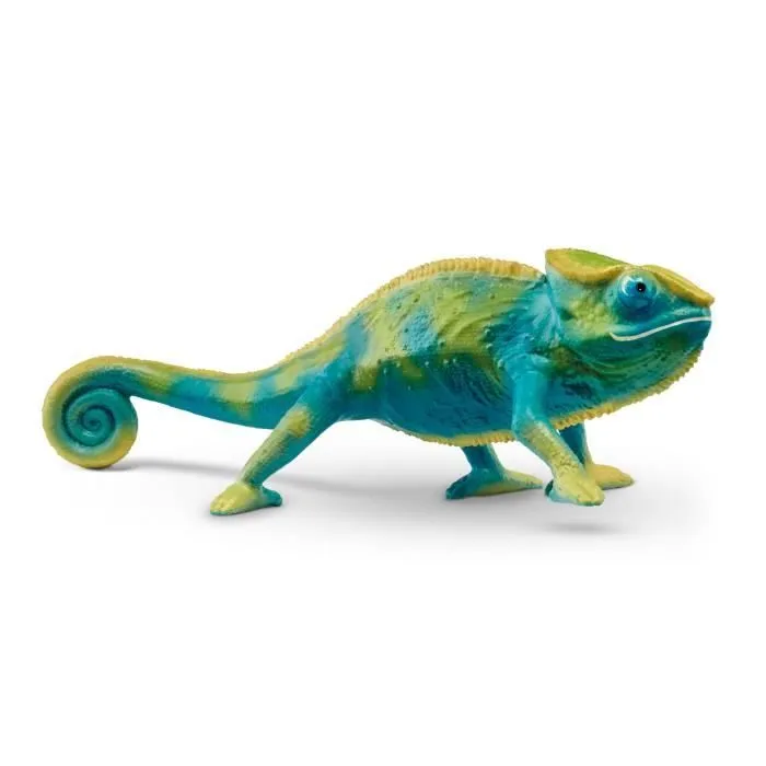 Figurine Caméléon, Figurine qui change de couleur avec la chaleur, jouet pour enfants dès 3 ans, Schleich 14858 WILD LIFE-1