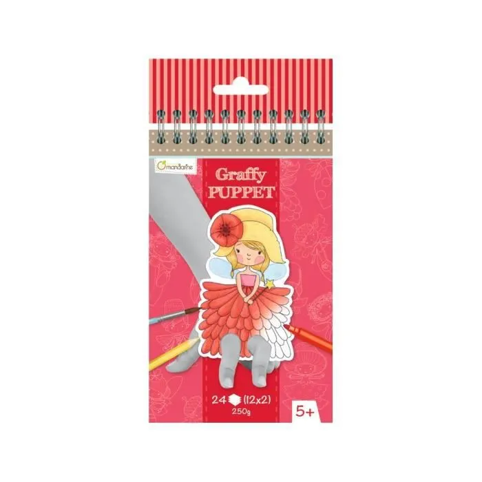 Carnet de coloriage - Avenue Mandarine - Marionnettes à Doigts - 24 dessins - Papier 250g - 16x10 cm-0