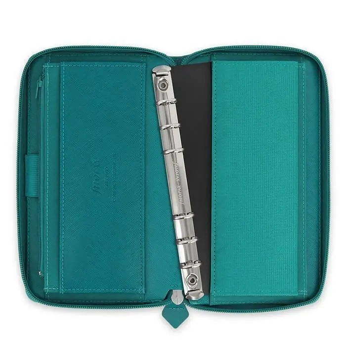 Agenda organiseur - FILOFAX - Personal Compact Zip - Aqua - Rigide - Avec spirales-2