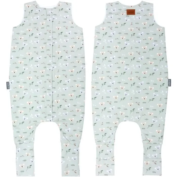 Bellochi Unisexe Pyjama Bebe - Double-face Body Bebe - Combinaison Bebe 3 à 4 ans - Vetement Bebe Gris Fleurs „Toute l'année”-3