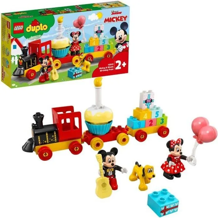 LEGO® 10941 DUPLO Disney Le Train d’Anniversaire de Mickey et Minnie Jouet pour Enfant de 2 ans et plus avec Train et Figurines-0