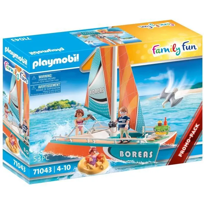 PLAYMOBIL - 71043 - Family Fun - Promo Pack Catamaran - 53 pièces - Multicolore-0