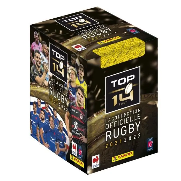 Album de collection PANINI Rugby 2021-22 Top 14 avec 50 pochettes contenant 250 stickers-0